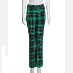 Marine Serre plaid print wide leg pant